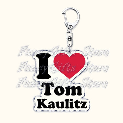 Tokio Hotel Band Chibis Keychains for Accessories Bag I Love Bill Tom Kaulitz Georg Listing Keyrings Jewelry Friends Fans Gifts