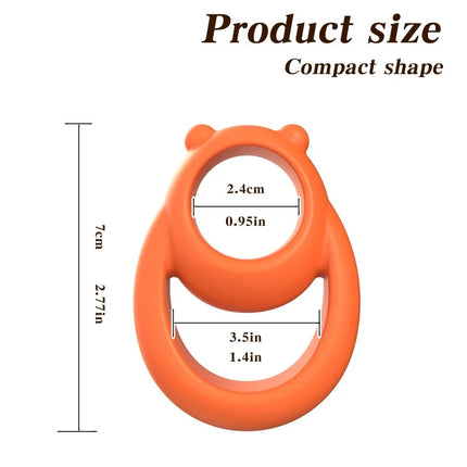 Silicone Penis Ring Bear Cock Ring Dick Scrotum Ball Stretcher Erection Cockring Ejaculation Delay Sex Toys for Men