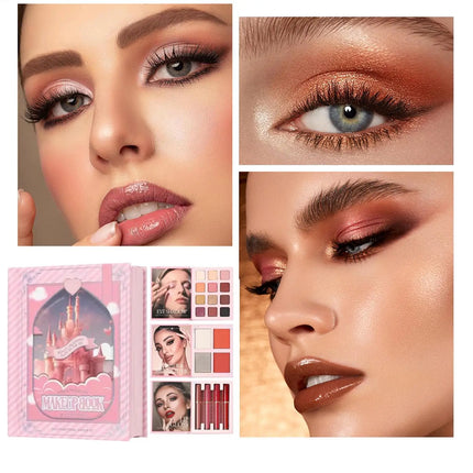 Makeup Book Palette Multifunctional Makeup Product Portable Eyeshadow Palette for Women Girls Ladies College Students Travelers
