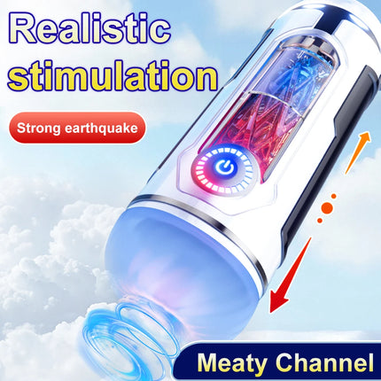 Vacuum Male Electric Masturbator Cup  Penis Machine Silicone Real Vaginal Multiple Modes Strong Vibration Adult Toys for Men