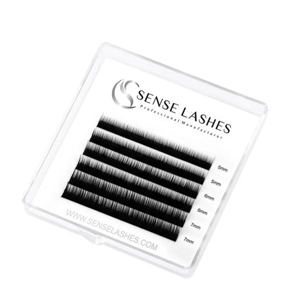 SENSE LASHES 6 Rows Lower Lashes 5-7mm Mix Individual Bottom Eyelashes Extension B Curl Natural Short Eyebrow Under Eyelash