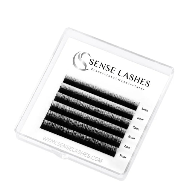 SENSE LASHES 6 Rows Lower Lashes 5-7mm Mix Individual Bottom Eyelashes Extension B Curl Natural Short Eyebrow Under Eyelash