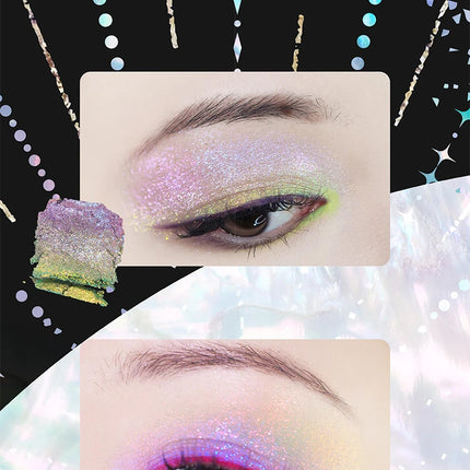 DRAMO Chameleon Eyeshadow Highly Pigmented Overlay Gradient Ayering Laser Optical Iridescent Eye Makeup 6g