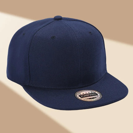 Custom Hat Unisex Hip hop Flat Trucker Hats Women Men Dance Caps Solid Color Adjustable Flat Bill Adult Snapback Hat with Logo