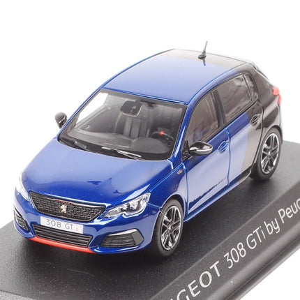 Norev 1/43 Scale Peugeot 308 Gti Sports Car Model Diecasts & Toy Vehicles Acrylic Box Replicas Ccollection Blue Gift Miniatures