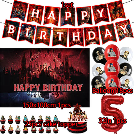 HOT Birthday Party Decorations Balloon Sets Disposable Party Plates Tablecloths Kids Birthday Gifts Baby Showers