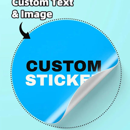 1/36/60/120/180/240/360PCS Custom Round Waterproof Custom Stickers, Personalizable with Logo/Image/Text, for Any Occasion