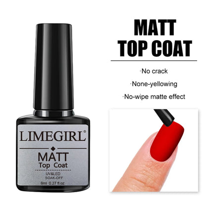 LIMEGIRL Multifunctional Nail Top Coat And Base Coat for Nails UV Gel Polish Soak Off Varnishes Kit No-acid Primer Manicure Set