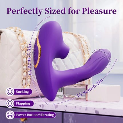 KUSHOR Sucking Vibrator Tapping Flapping Vibrator G Spot Clit Sucker Stimulator Vagina Massager Vibro Adults Sex Toys for Women