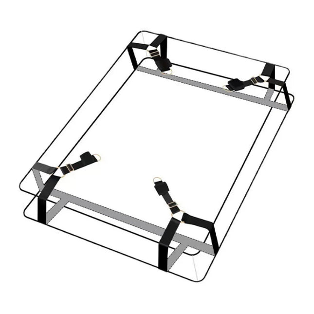 BDSM Bondage Bed Restraint Sex Toy Set Sexy Adult Female Handcuff Leg Restraint Cuffs Couple SM Slave Bed Games Strap System Toy