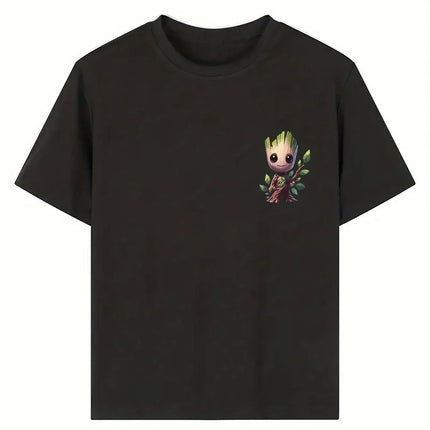 Marvel Guardians of The Galaxy Vol. 2 Groot Print T-Shirt for Boys and Girls Casual Tops and Children's Holiday Gifts