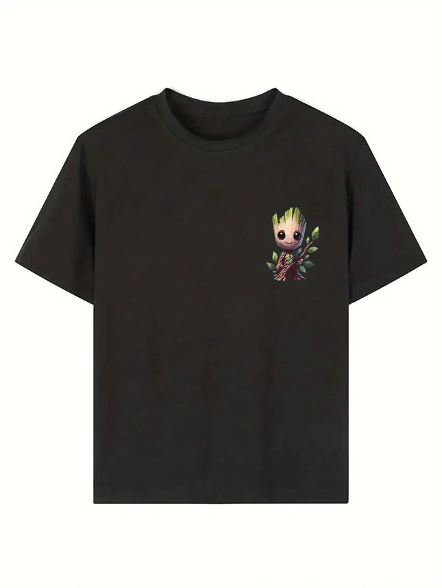 Marvel Guardians of The Galaxy Vol. 2 Groot Print T-Shirt for Boys and Girls Casual Tops and Children's Holiday Gifts