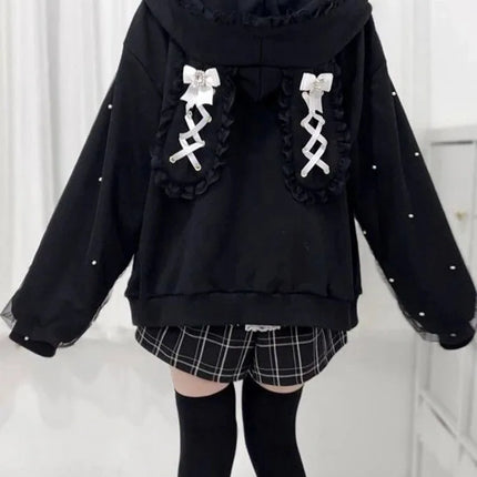 Women Sexy Slim Clothes Kawaii Letter Graphic Print Tops Jacket Harajuku Gothic Y2K Retro Fur Collar Zipper  Hoodie Sweatshirts