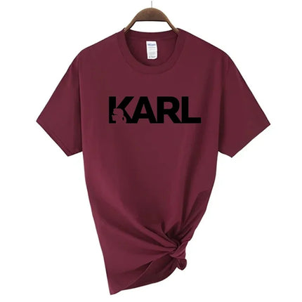 Fashion Casual Brand Karls T Shirt Men Women Cotton Short Sleeve O-neck Tshirt Men's Women's Summer Top Tee Shirt