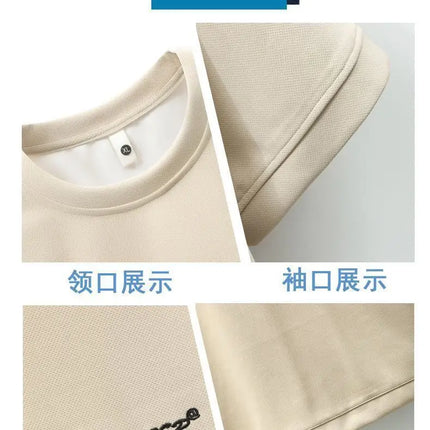 Men Sportswear Set Fashion Casual Trendy Pants Tee Outfit