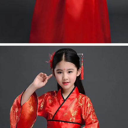 Autumn Two-piece Set Kids Hanfu Cosplay Tang Girl Suit Dance Costume Baby Outfits Ancient Girls Clothing Hanfu Children Suits