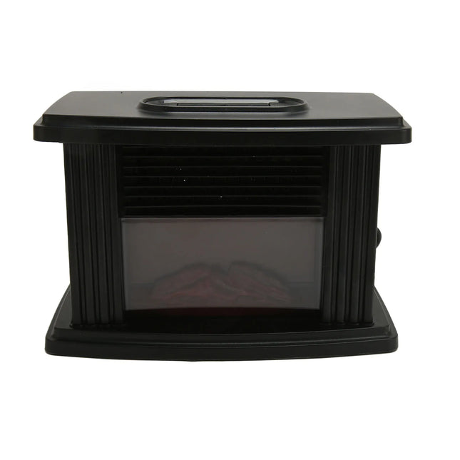 Mini Electric Fireplace Heater Simulated Flame Quiet Operation Portable Heating Warmer Fan Space Heater with Remote Control