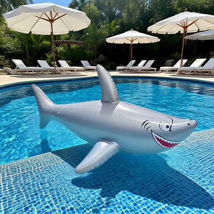 1 Pcs Large Inflatable Shark for Outdoor Beach Pool Party Decorations, Party Gifts, and Birthday Presents