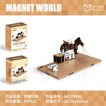 Building Blocks Zoo Magnetic World Series Educational Puzzle Toys for Boys & Girls Children's Playset gift