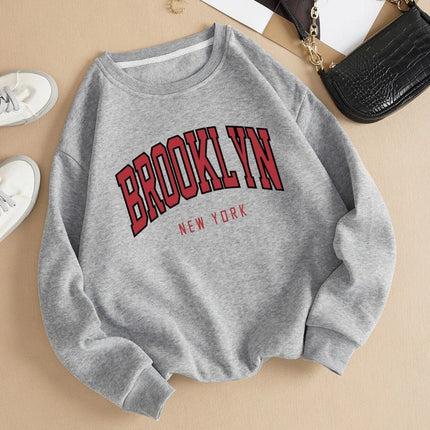 Brooklyn New Work Printed Hoodies Women Cotton Colorful Clothes  Basic Trend Hooded Tops Be Durable Harajuku Hoodie Womens