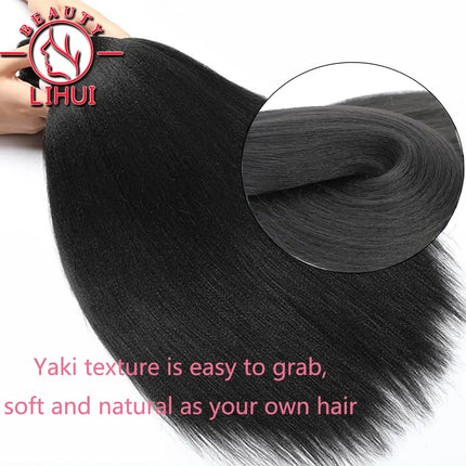 30" Ombre Brown Pre Stretched Braiding Hair YAKI Straight Jumbo Braids Hair Extensions Synthetic Bulk Hair Wholesale Fake Hair