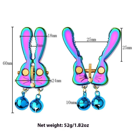 New Arrival Bunny Roller Nipple Clamps Pair, Cute Rabbit Design Nipple Clips, SM Adult Sex Toys