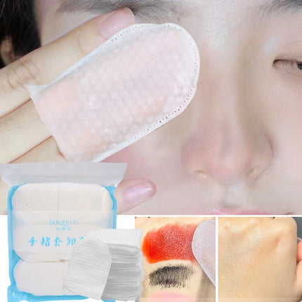 120PCS Makeup Removal Cotton Pads Hand-insert Disposable Makeup Accessories Remover Practical Face Soft U-shaped Remover Paper