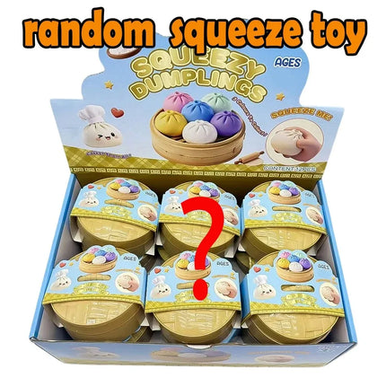 HOT Colorful Simulated Dumpling Blind Box Squishy Toy Relaxing Antistress Squeeze Reliever Happiness Enhancer Anxiety Relief