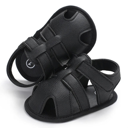 0-18M Baby Walking Sandals - Breathable Anti-Slip Soft Sole Shoes for Newborn Boys & Girls, Summer Infant First Walkers