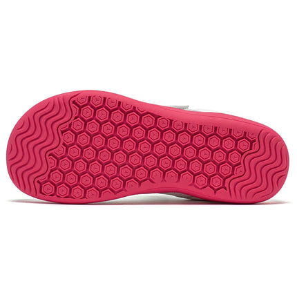 HOBIBEAR Boys Girls Barefoot Shoes Wide Toe Zero Drop Sneakers Retro Lightweight Hook Loop Minimalist Shoes for Big Kids