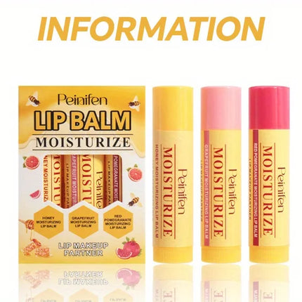 3-Pack Moisturizing Lipstick Hydrating Moisturizing Anti-Dry Crack Moisturizing Lipstick Set
