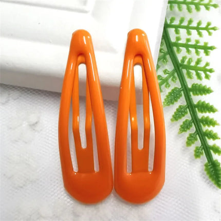 2pc/lot Color BB Hairpins Metal Baking Finish Barrette Hair Clips for Kids Children Baby Girls Snap Pins Women Hair Accessories