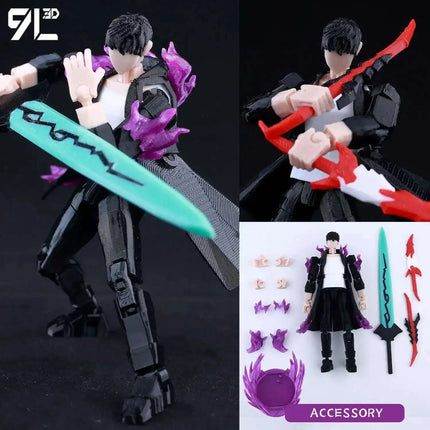 9L3D Invincible T13 Mark RedWhite Suit Dummy13 Anime Action Model Multi-Jointed Figure Superhero Toys Gift For Lover 14cm Height