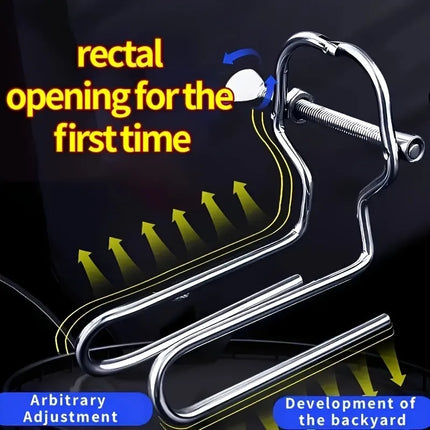 Adult Games Vaginal Expander Anal Plug Anus Cleaner Expansion Stimulator Trainers Metal Buttplug Sex Toys for Couples Women Men