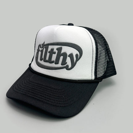 Color Block Filthy Letters Baseball Hats New Unisex Sunshade Color Block Breathable Personal Versatile Mesh Fashion Trucker Caps