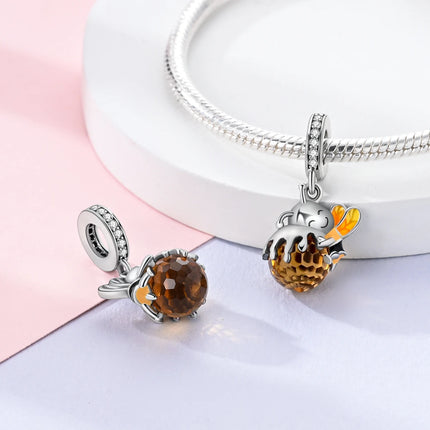 Charms Beads 925 Silver For Women Tulip Starlight Travel Coffee Fit Original Pan Bracelet Pendant DIY Fashion Jewelry Gift