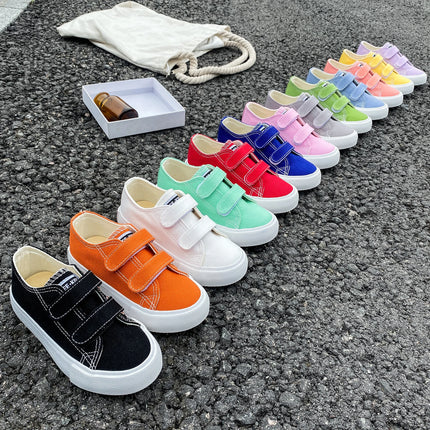5059 Spring and Autumn New Fashion Children's Canvas Shoes Solid Color Boys and Girls Board Shoes Korean Soft Sole Skateboarding