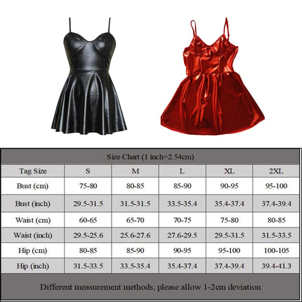 Women Erotic Lingerie Black Leather Mini Dress Porno Costumes Nightclub Sexy Ladies Sexy Dresses Party Clubwear Sleepwear