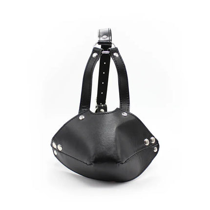 SM Leather Padded Hood Blindfold Head Harness Mask Mouth Gag Balls BDSM Bondage Sex Toys For Couples 18 Adult Erotic Accessories
