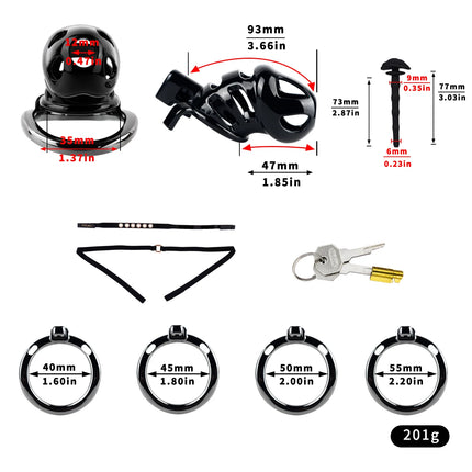 LICKER Strapon Resin Chastity Cage With Aluminum Alloy Penile Ring Silicone Catheter Dick Pleasure Cock Restrict For Asceticism
