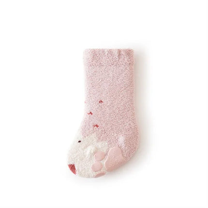 Lawadka Winter Newborn Baby Girl Boy Socks Anti Slip Coral Fleece Toddler Socks For Girls Boys Thick Warm Infant Baby Sock 0-3Y