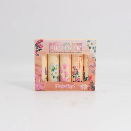 5pcs Lip Balm Set Rose Chrysanthemum Fragrance Moisturizing Lip Mask Lip Care Autumn and Winter Moisturizing Lips Hydrating