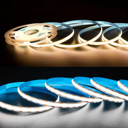 5V COB LED Strip Lights 3key Dimmable Flexible Tape Ribbon White Warm White Lighting for Room TV Mirror Backlight Wall Decor