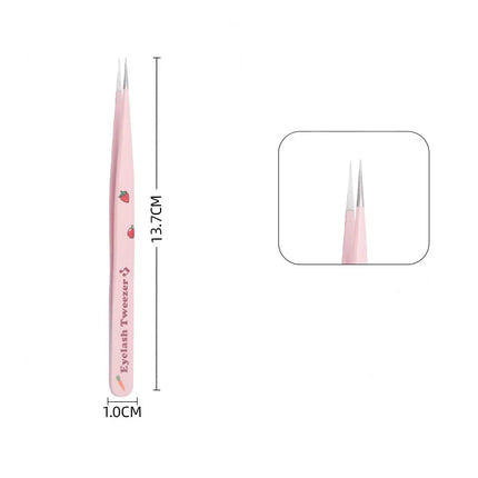 6 Types False Eyelash Tweezers Stainless Steel Anti-static Pincet Curved Strip 3D Lashes Extension Tweezer Makeup Tools