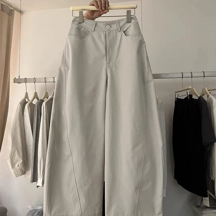 Korean Style Casual Pants Women's Summer New Large Size Fat MM Loose Hip Covering Slimming Wide Leg Long Pants