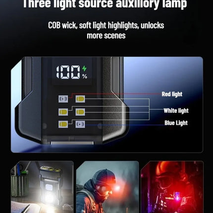 EDC Flashlight Mini Portable Type-C Rechargeable Magnetic Keychain Light Waterproof Hat Clip Lamp for Daily Carry Emergency
