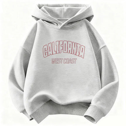 Casual Fashion California Letter Printed Hoodies Children's Sweatshirt Hoody Y2k Girls Autumn Winter Casual