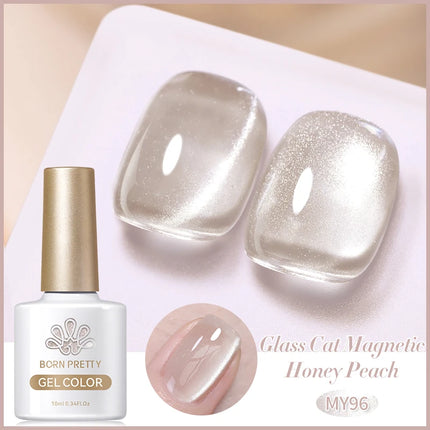 BORN PRETTY 10ml Auroras Glitter Cat Magnetic Gel Nail Polish Jelly Glass Bead Semi Permanent Soak Off UV LED Varnish Manicure