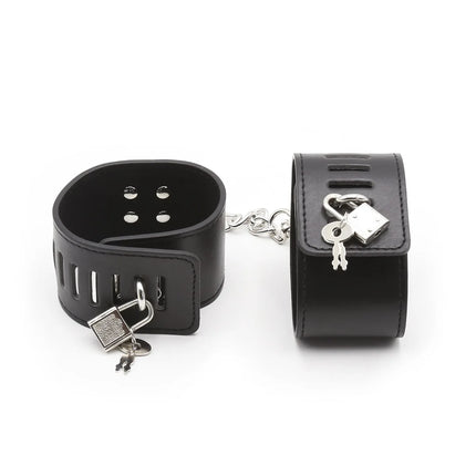 Exotic Lingerie Accessories of Adjustable PU Leather Handcuff Ankle Cuff for Couples Bdsm Bondage Restraint Sex Bondage Sex Toys