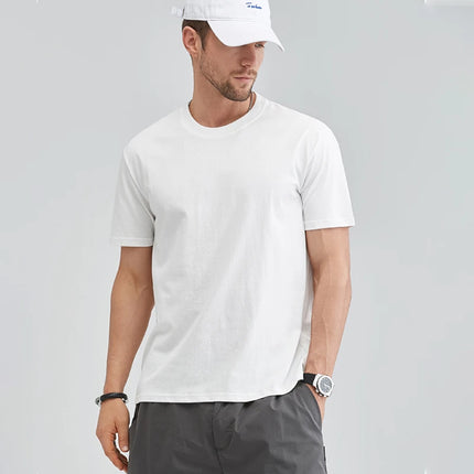 Long Sleeves T-Shirts Men Tee Tops Male Cotton Plain Tshirts Pullovers Plus Size 4XL 5XL Undershirts Man Clothing Autumn Spring
